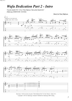 "Wafu Dedication Part 2" by Finn Olafsson<BR>Album: "Video of the Month 2014"<BR>PDF sheet music / TAB for download<BR>Guitar tuning: D-A-D-G-A-D