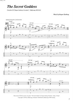 "The Secret Goddess\' by Kasper Søeborg<BR>Album: "Evocation"<BR>PDF sheet music / TAB for download<BR>Alternative tuning: D-A-D-G-A-E