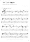"Did I Live Before?' by Kasper Søeborg<BR>Album: "Evocation"<BR>PDF sheet music / TAB for download<BR>Alternativer tuning: C#-A-C#-G-B-E