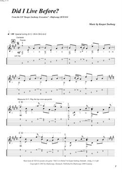 "Did I Live Before?\' by Kasper Søeborg<BR>Album: "Evocation"<BR>PDF sheet music / TAB for download<BR>Alternativer tuning: C#-A-C#-G-B-E