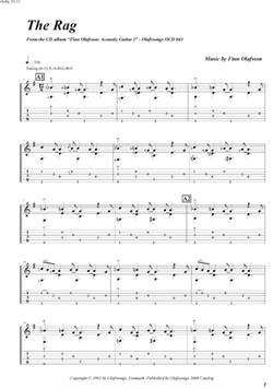 "The Rag" by Finn Olafsson<BR>Album: "Acoustic Guitar 1"<BR>PDF sheet music / TAB for download<BR>Standard guitar tuning: E-A-D-G-B-E