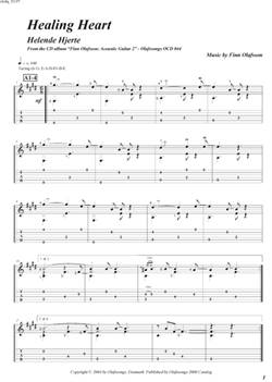 "Healing Heart" by Finn Olafsson<BR>Album: "Acoustic Guitar 2"<BR>PDF sheet music / TAB for download<BR>Alternative guitar tuning: E-A-D-F#-B-E