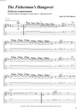 "The Fisherman\'s Hangover" by Finn Olafsson<BR>Album: "Acoustic Guitar 2"<BR>PDF sheet music / TAB for download<BR>Alternative guitar tuning: D-A-D-G-A-D