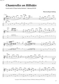 "Chanterelles on Hillsides\' by Kasper Søeborg<BR>Album: "Realization"<BR>PDF sheet music / TAB for download<BR>Standard guitar tuning: E-A-D-G-B-E