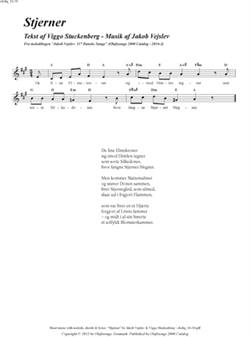 "Stjerner"<BR>Af Jakob Vejslev & Viggo Stuckenberg<BR>Fra melodibogen "117 Danske Sange"<BR>PDF noder til download